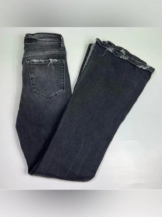 FLYING MONKEY - MID-RISE FLARE W/ EXPOSED BUTTON FLY & SLIT size 24 - Picture 3 of 10